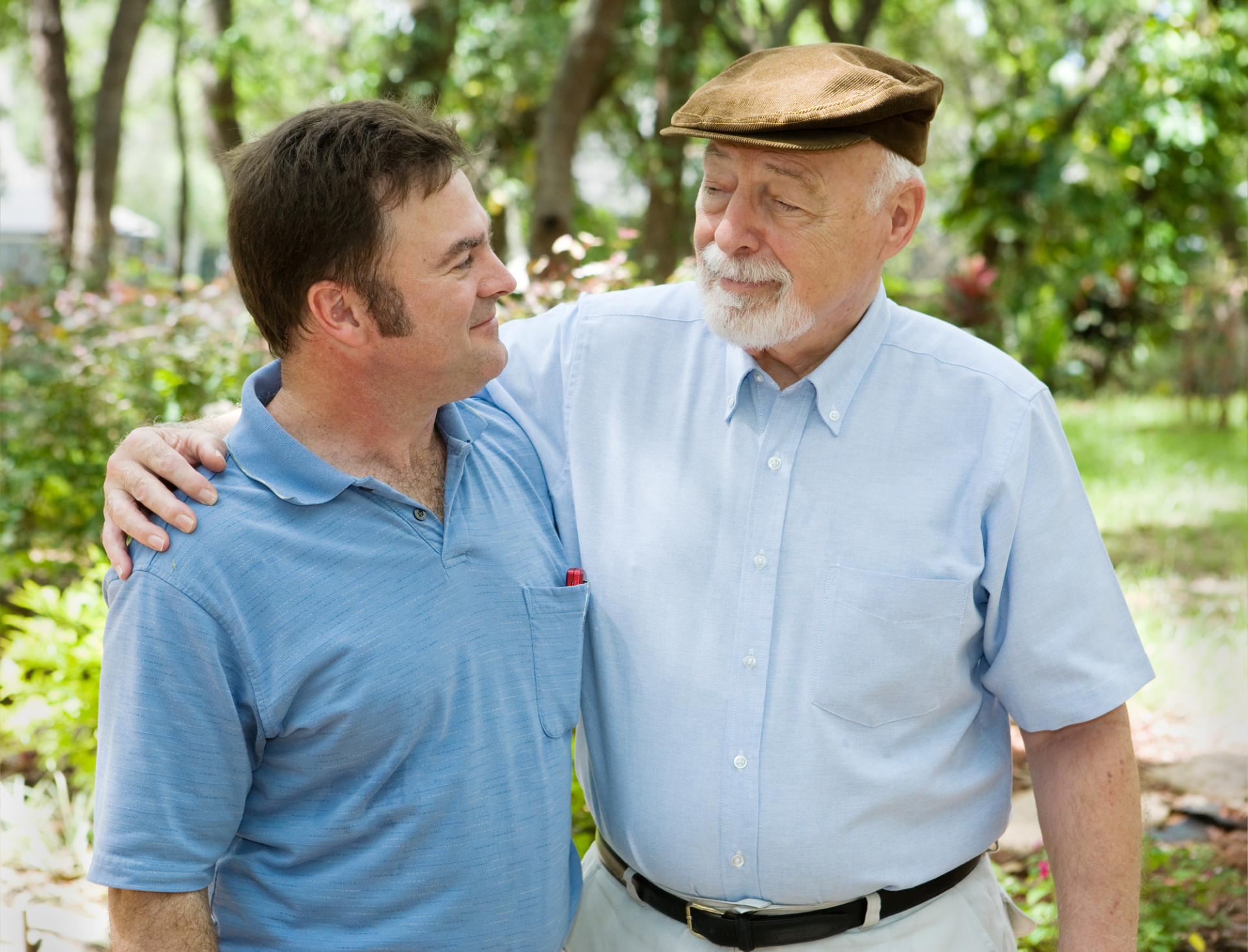 Older patient in a home environment - warm, dignified moment