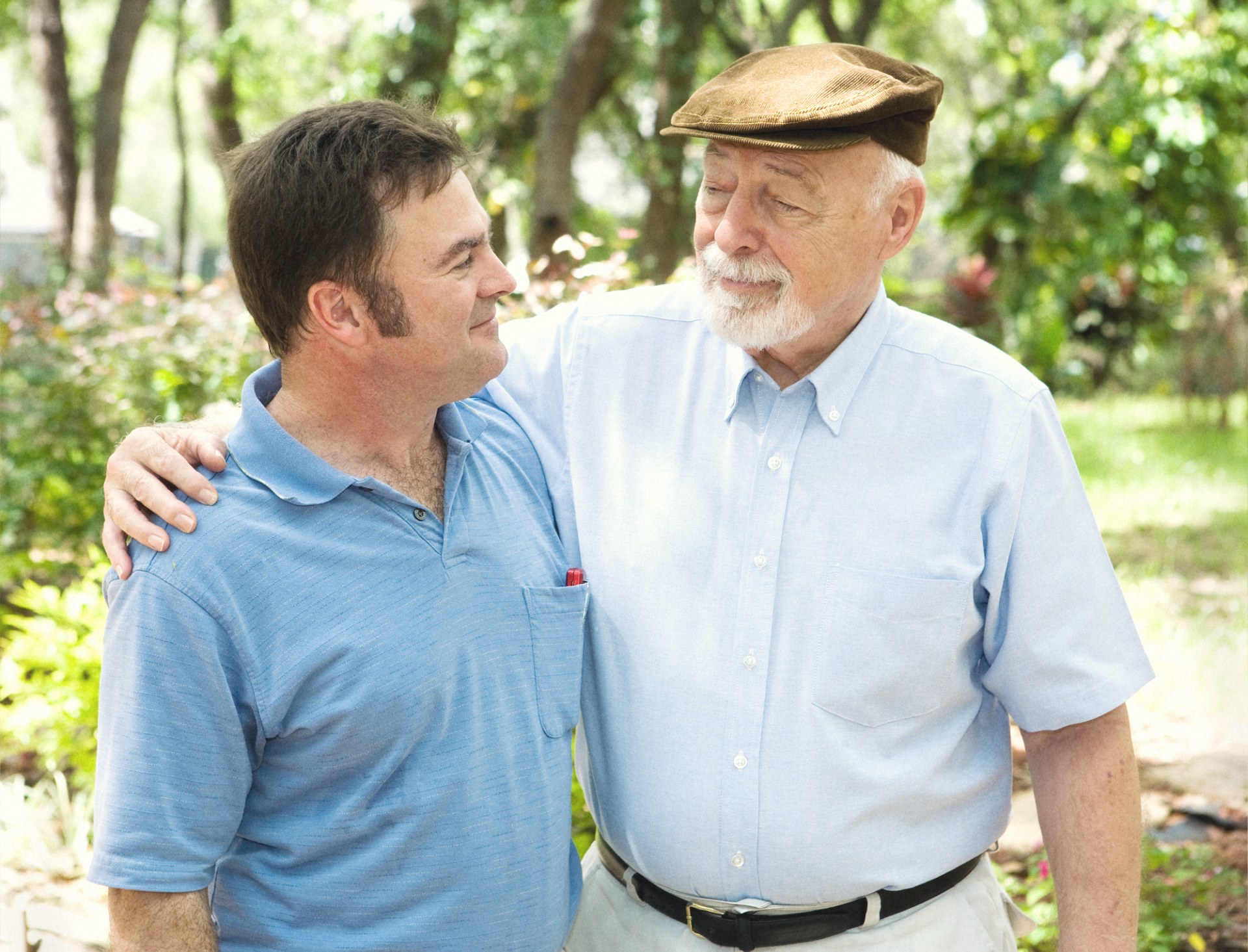 Older patient in a home environment - warm, dignified moment